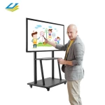 4K UHD LCD All in One 65" ~ 100" Infrared Electronic Multi Touch Interactive Touch Screen Whiteboard with Camera Microphone for Conference & Classroom Teaching