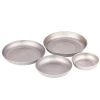 4pcs Ultralight Titanium Pan Camping Pan Dish with Mesh Bag Outdoor Camping Tableware Cookware Mess Kit