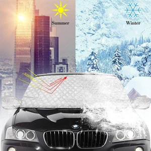 5 Magnets Car Winter Windshield Cover with Rearview Mirror Protector