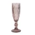 Import 5 Ounce Embossed Pattern Thick Stem Solid Color Fashion Champagne Wine Flutes Glass Goblet from China