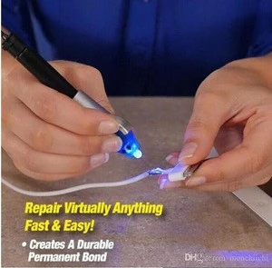 5 Second Quick Dry UV Light Fix Liquid Glue Pen Glue Repairs Tool Universal Use Plastic Welding Compound with Package 1pcs