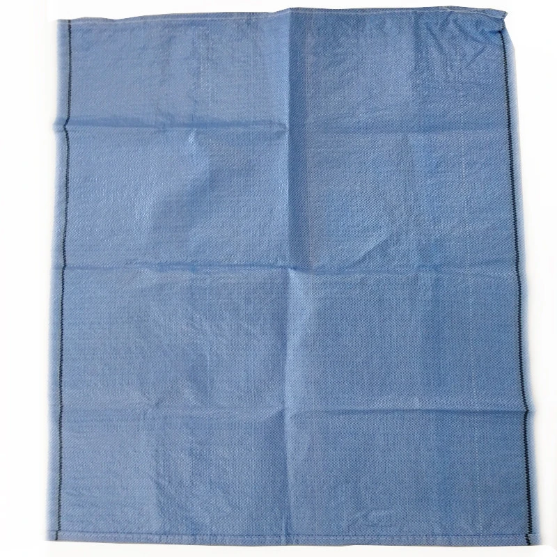 50kg pp white bag,sack,raffia with blue line for grain,rice,flour packaging