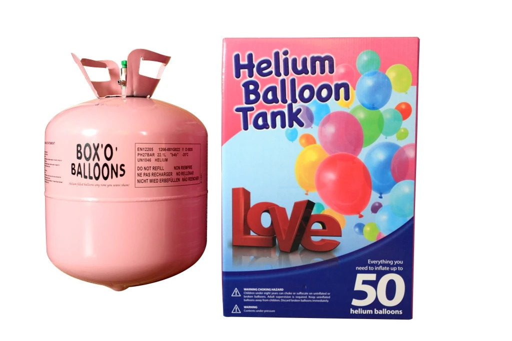 50LBS and 22.3L  50 pcs Disposable balloon helium gas tank