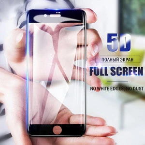 5D Curved Full Cover Tempered Glass for iPhone 8 7 6 6s X 10 9H Screen Protector Glass For iPhone 7 6 6s Plus Tempered Glass