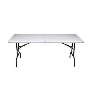 5FT Fold-in-half plastic folding table -bent leg ktk110171