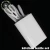Import 5pcs white color knife set for kitchen with white handle and acrylic universal block from China