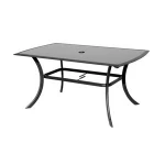 6 seater garden patio dining set parasol glass top table and chairs