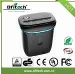 6-Sheet Small-Cut Paper Shredder Home/Office with 12L Wastebasket Capacity and Window
