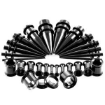 6 Styles Stainless Steel Ear Taper Kit 14G-00G Ear Stretching Set With Plugs Tunnels Earring Expander Piercing Jewelry 28Pcs/Set