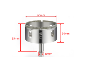 65 mm  Electroplated diamond Drill Bit Hole Saw for Glass, Tile, Granite, Ceramic, Porcelain