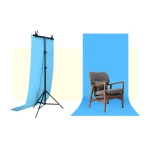 70x200cm T-Shape Photo Studio Background Support Stand Backdrop Crossbar Bracket Kit with Clips