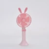 8 pedestal colorful light Rabbit ear personalized battery rechargeable micro usb handheld mini fan
