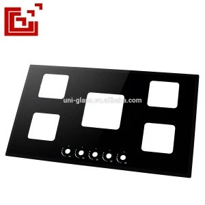 8mm black color  gas cooktop tempered glass