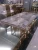 Import A8219 gold stainless steel marble dining table furniture from China