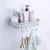 Adhesive Wall Mounted Plastic hanging shelf for kitchen bathroom sundries storage with hook