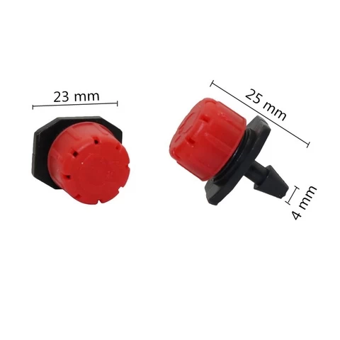 Adjustable Garden Micro Drip Irrigation 8 Hole Red Dripper Emitter For 1/4 Inch Hose