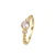 Import Adjustable Versatile Fashion New Style Custom Cubic Zirconia Geometric Thin Plated Gold Copper Ring from China