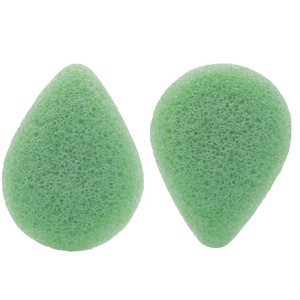 All Natural Konjac Facial Sponge with Green Tea | Remove the Oily &amp; Exfoliating | Improved Texture | Round-shaped Deep Cleansing