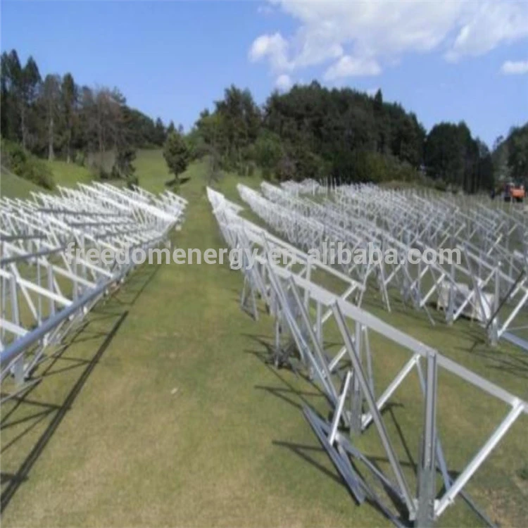 Aluminium Commercial 1mw 100kw 15kw Ground Solar Racking Mounting Panel Screw System Structure