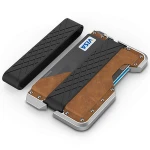 Amazon Hot Sale Premium Ultra Slim Minimalist RFID Aluminum Metal Credit Card Holder With Bottle Opener
