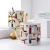 Import Amazon Hot Selling Geometric Pattern Decal Ceramic Coffee Mug with Lid and 304 Stainless Spoon Color Box Packing from China