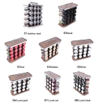 amazon hot selling kichen  tools  glass spice jar set 16-spice bottle bamboo salt and pepper shakers