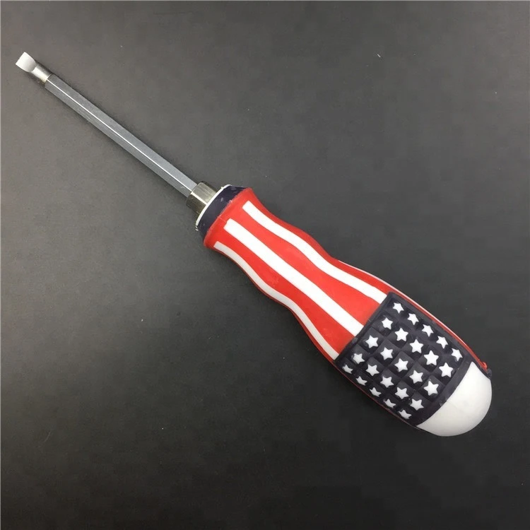 American flag design Double use steel screwdriver