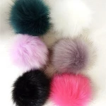 Animal fox faux fur ball fake fluffy fur pom pom keychain bag charm fur