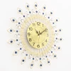 Antique Wall Clock Home Decoration Factory Modern Wall Clock Gold Metal Evil Eye Crystal Clock