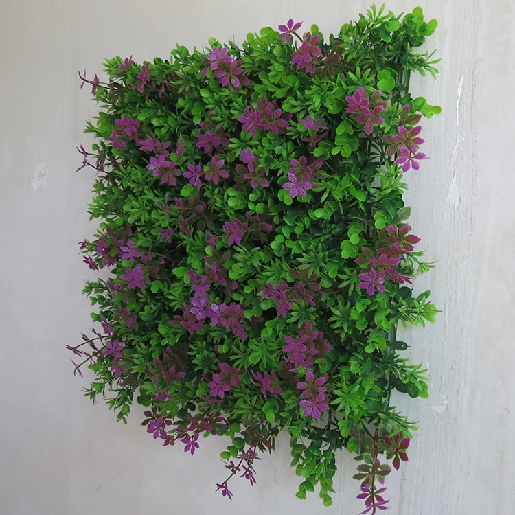 Artificial Green Wall Hanging Plastic Green Plants On Vertical Wall Garden Anti-UV outdoor use palnt wall with mat