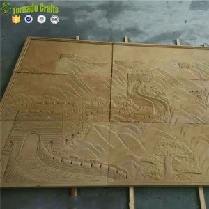 Artificial sandstone relief background wall sandstone relief mural three-dimensional sand sculpture