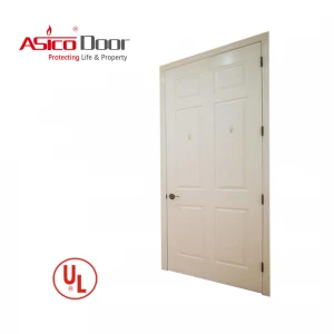 ASICO UL Listed Commercial Apartment Fire Rated Fire Proof Solid Wood Flush Interior Door With Certificate