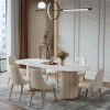 Atunus Modern Nordic Dining Room Set Rectangle Dining Table Light Luxury