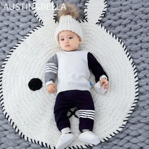 AustinBella/wholesale boutique baby boy clothing set infant & toddlers clothes 6-12 months fall autumn fashion designer knitted