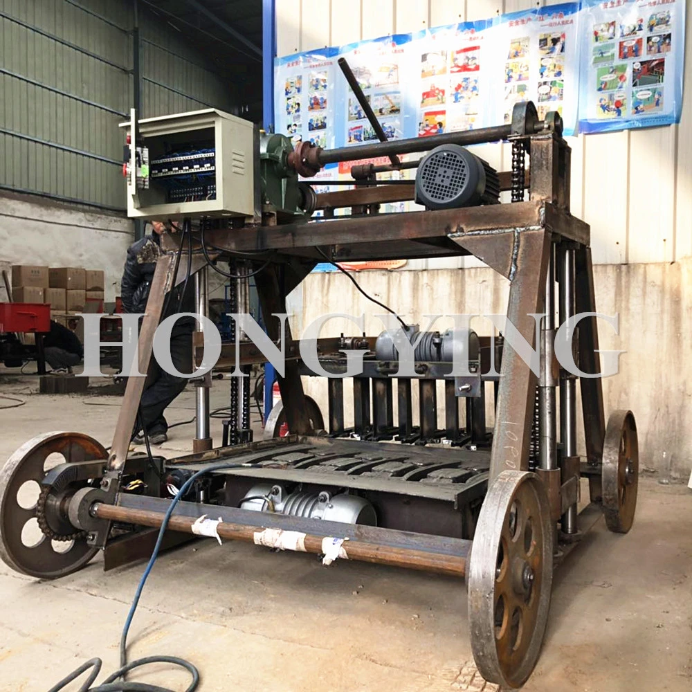 Automatic Mobile Hollow Cement Concrete Brick Block Maker Making Machinery For Sale