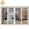 Balcony slide fold art glass aluminum door