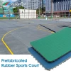 Basketball tennis courts flooring economical and durable maintenance free sport courts flooring prefabricated rubber