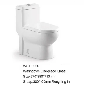 Bathroom S-Trap Sanitary Ware Bathroom Ceramic Washdown One Piece Toilet Closet Wc