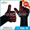 BBQ Gloves Grilling Cooking Glove 932F Extreme Heat Resistant Forearm Protection Long Cuff Silicone Grip Baking and Oven Mitts