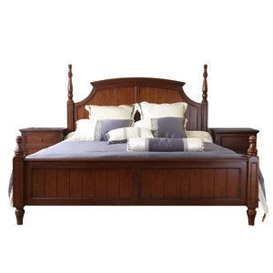 Bedroom furniture set solid wood double bed