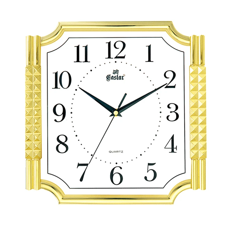bedroom or study Silent sweeping high quality plastic square digital wall clock