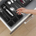 Best Interlocking Drawer Organizer Separators for Kitchen Plastic Containers Storage Box, Durable BPA-Free Storage Boxes