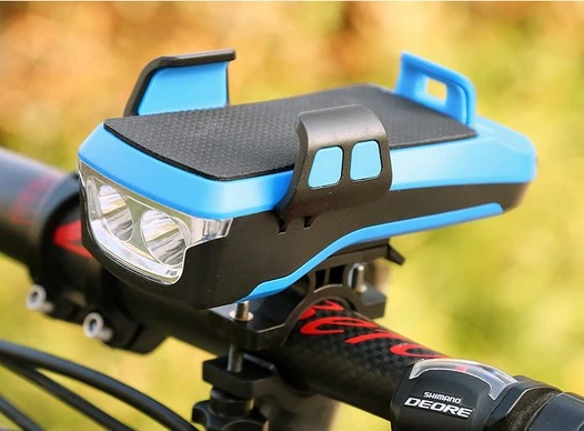 Best Seller 4000mAh Battery USB Charging Waterproof Bicycle Light Front Handlebar Led Light , with Holder &amp; Electric Horn