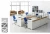 Best-selling L - type 4 - person independent office glass partition workstation with lock drawer desk furniture