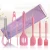 Import Best Selling Online One Piece Silica Gel Pink 6 Sets Of Baking Tools Set Silicone Leakage Scraper Egg Beater Brush from China