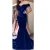 Import Bestway Sexy Velvet Bare Shoulder Maxi Sheath Trumpet Lady Party Evening Dress from China