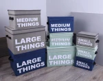 Big Letter Printing Home Foldable Kids Toys Clothes Storage Book Box Storage With Lid