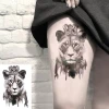 Bird flower crown lion animal Big size Tattoo Sticker Custom Temporary half arm Waterproof flash stickers body art tattoo Amazon