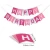 Import Birthday Decorations,Birthday Party Supplies for girl and women include 62Pcs Banner Rose and Pink Balloons Party Supplies from China