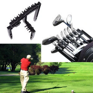 Black Golf 9 Iron Club ABS Shafts Holder Stacker Fits Any Size of Bags Organizer Golf Holder Accessories for Golf Training